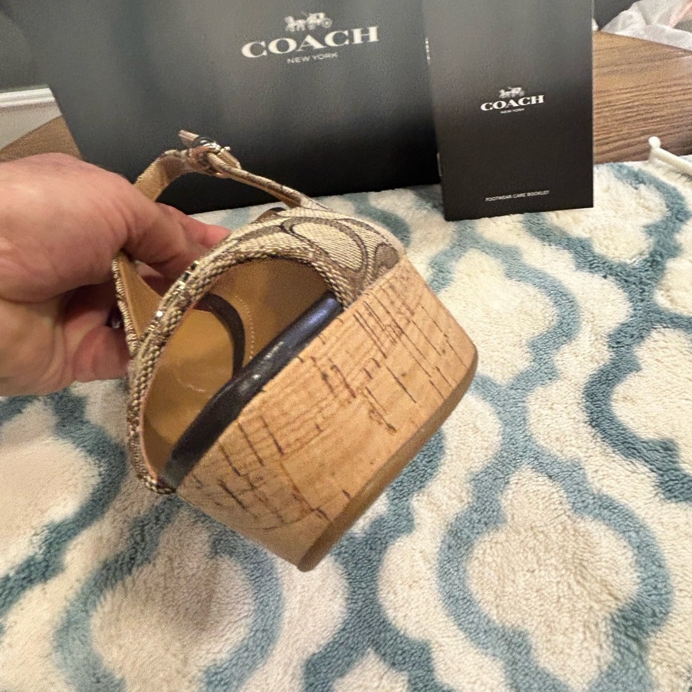 Coach Chestnut Slingback Heels - Picture 6 of 12